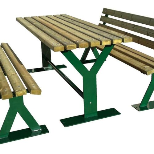 Picknicktafel model Space 8 Picknicktafel en banken model Space. Duurzame en voordelige picknickset voor de openbare ruimtes. Leverbaar in diverse fraaie ral kleuren.